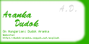 aranka dudok business card